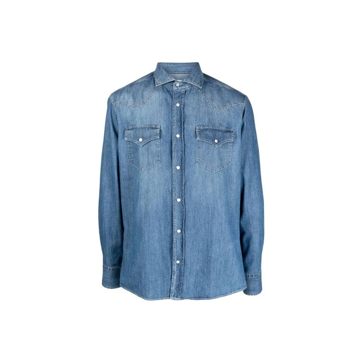 Brunello Cucinelli Button up Cotton Denim Shirt
