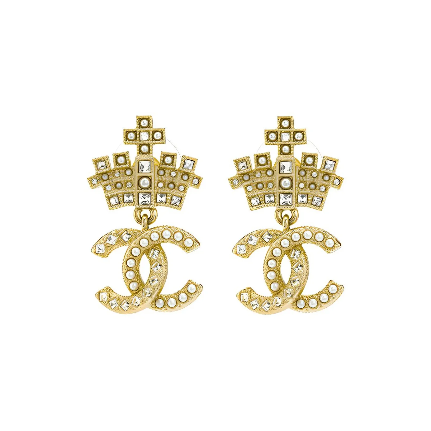 CHANEL Clip On Earrings Women's Gold