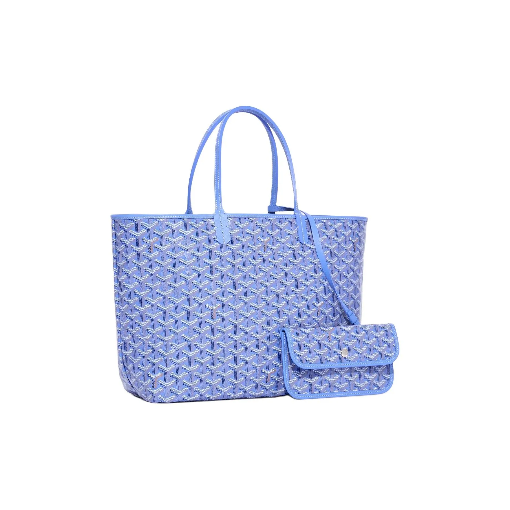 GOYARD Saint Louis PM Canvas With Calfskin Canvas Bag, Tote Bag, Shopping Bag, Handbag Small Size Women's Iris Purple