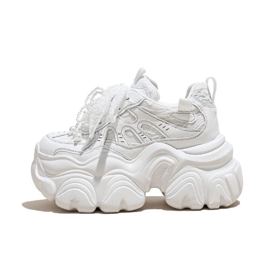 Стук для обуви Floral Language Устойчивый к истиранию Дышащий Увеличивающий высоту Низкий Топ Кроссовки с толстой подошвой Женские