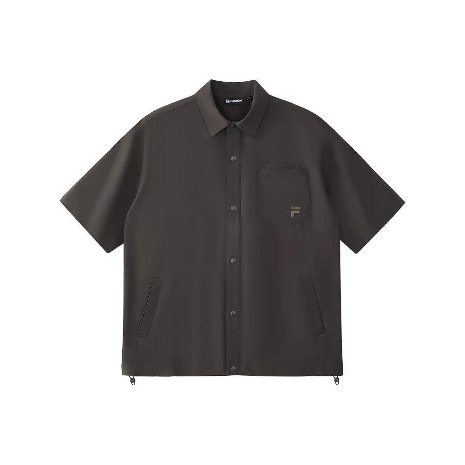 FILA FUSION SS24 Shirt Men's Brown Dark Gray