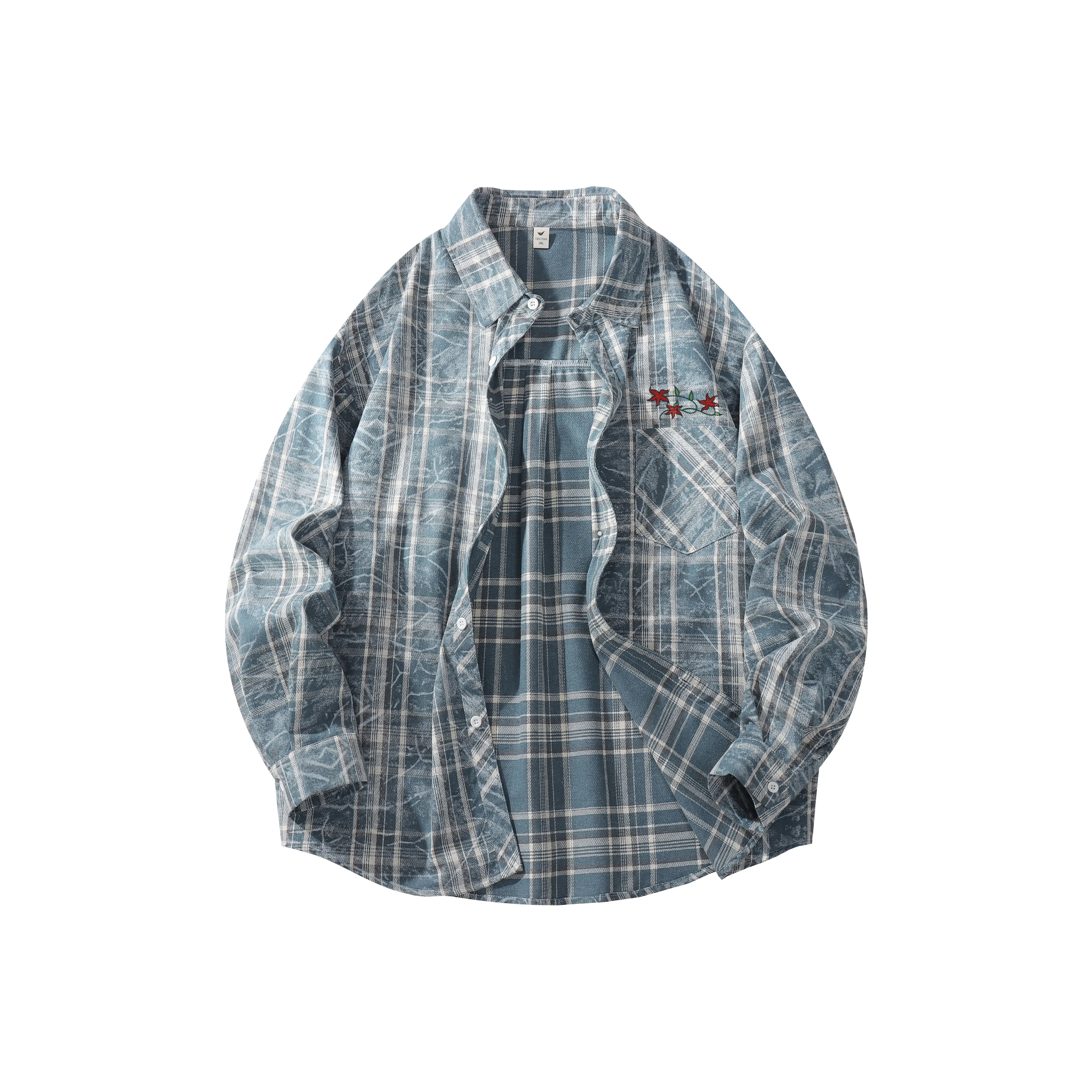 FASTFISH Shirt Unisex Washed Blue