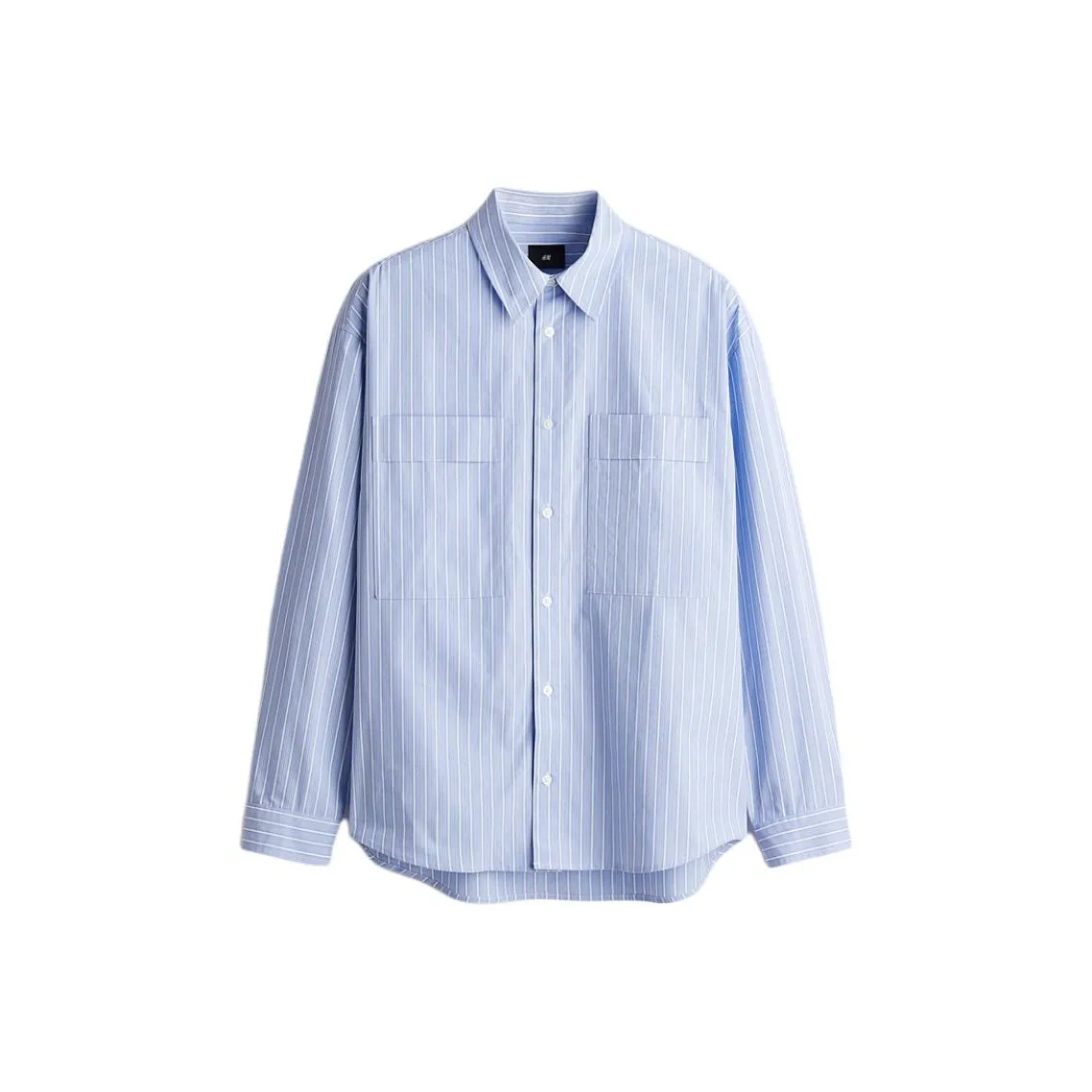 H&M Shirt Men's Light Blue/Stripes