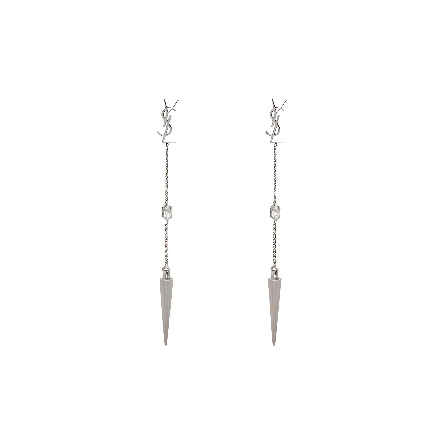 SAINT LAURENT Серебряные серьги из бронзы Женские