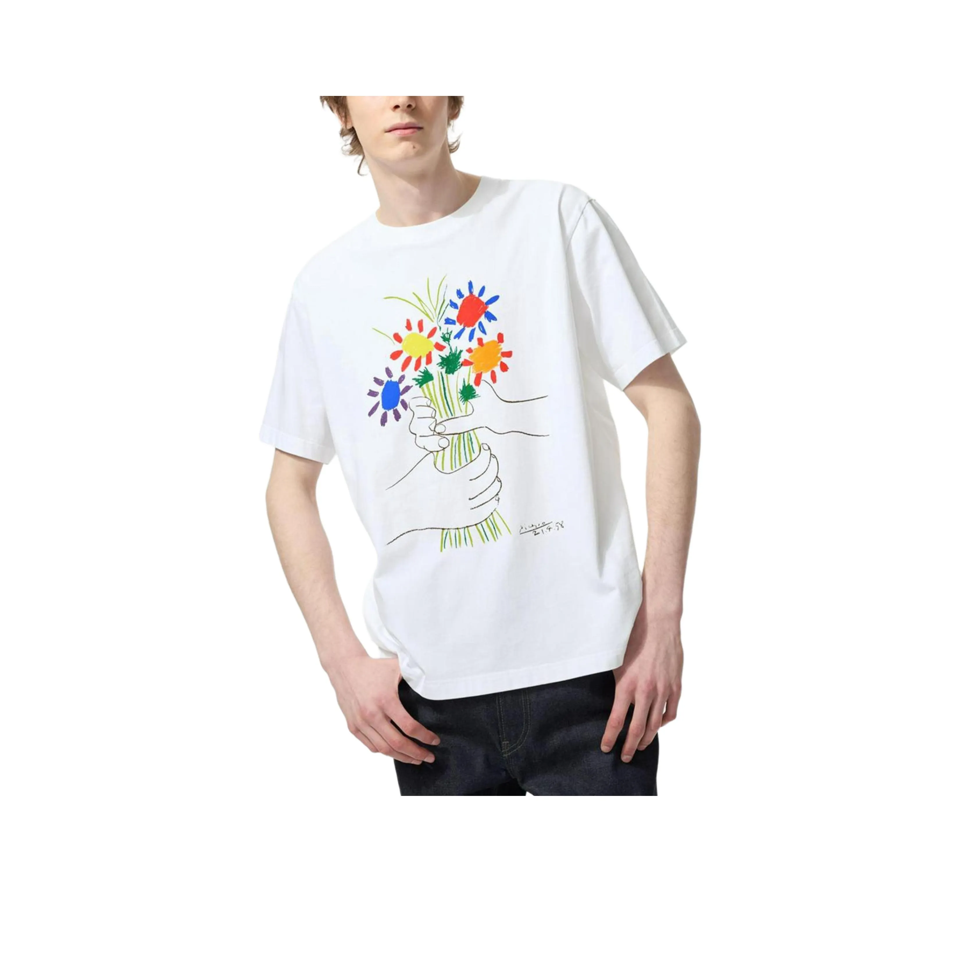 UNIQLO UNIQLO Серия Peace for All T-Рубашка Унисекс Белая