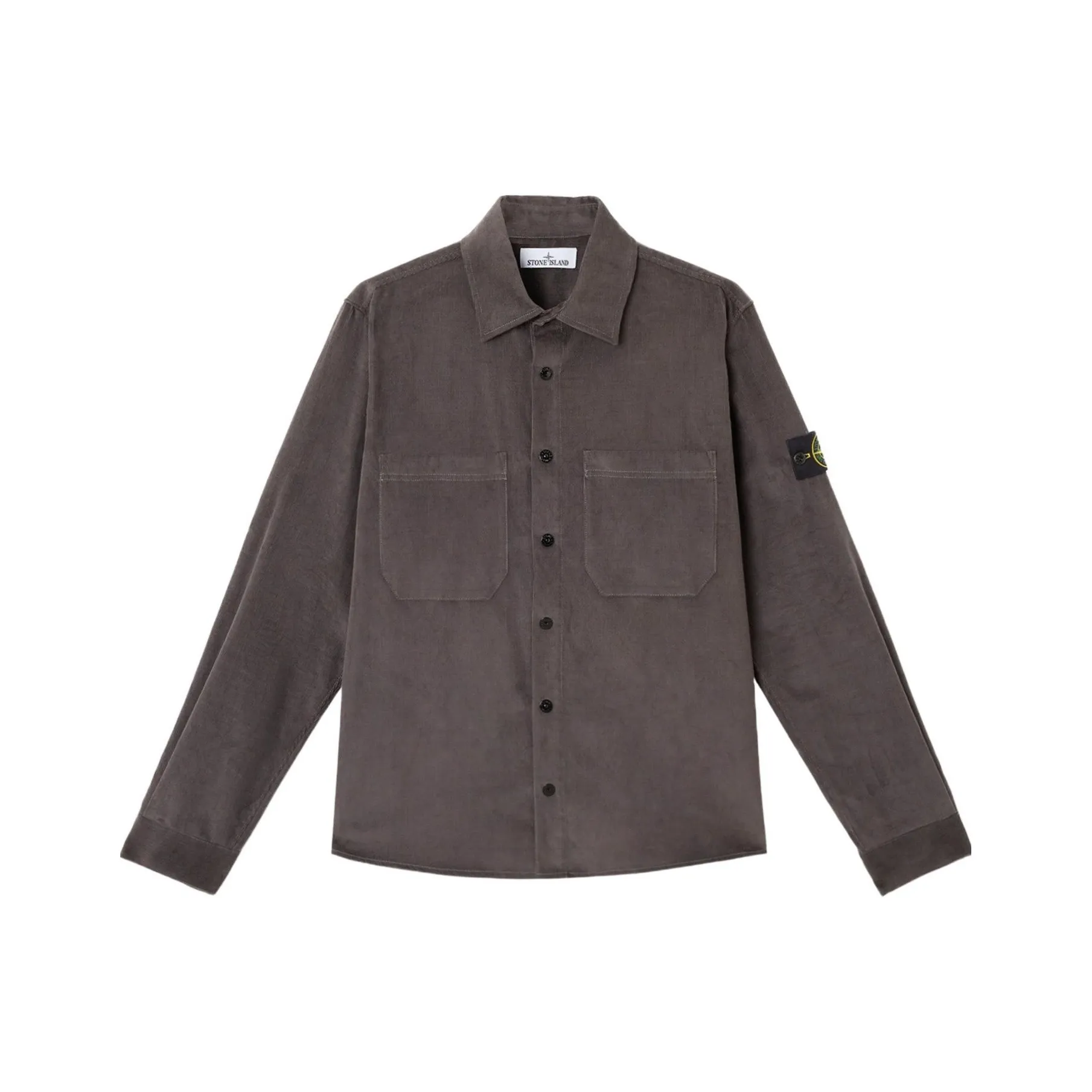 STONE ISLAND SS25 Рубашка Мужская Угольный Серый