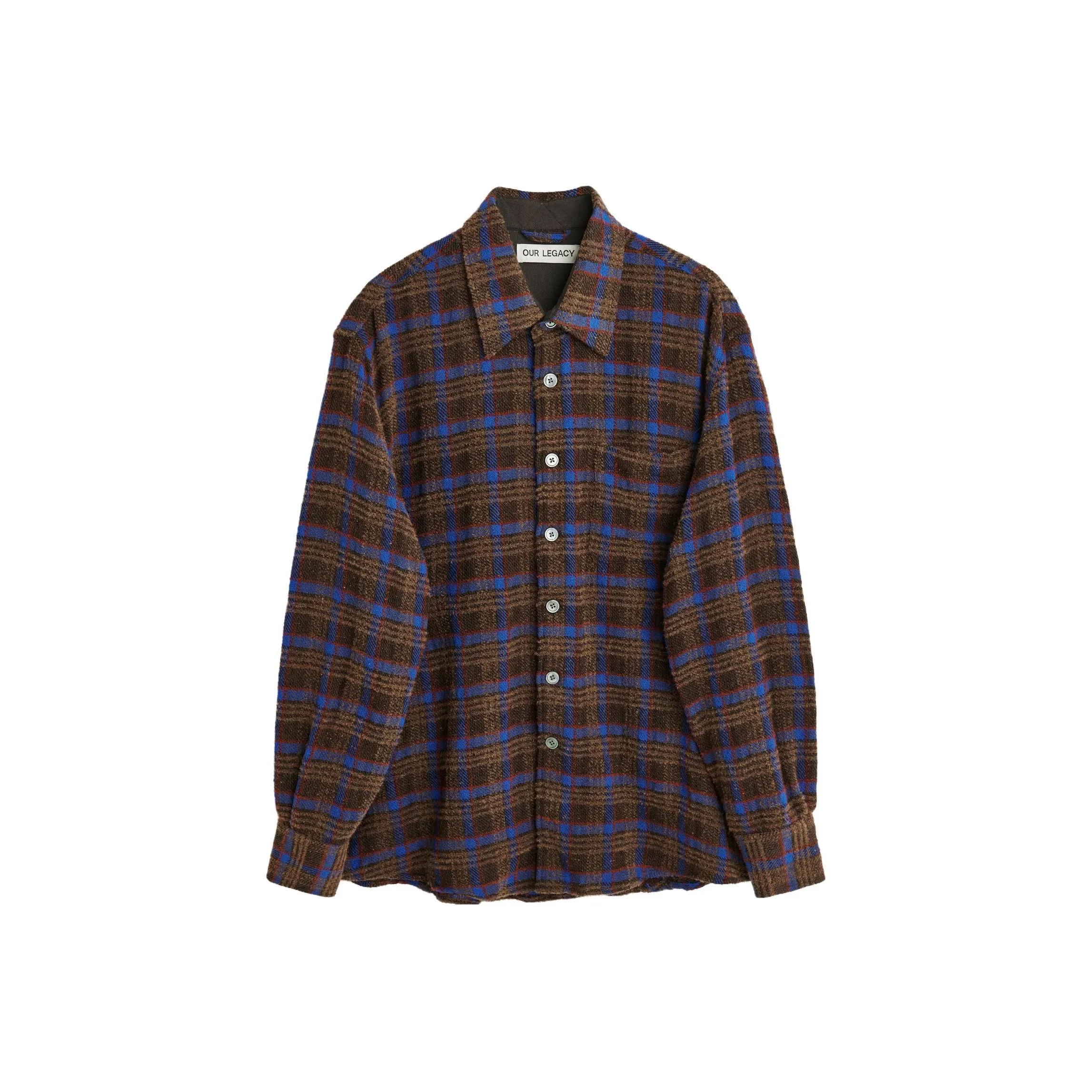 OUR LEGACY Above Plaid Linen Shirt