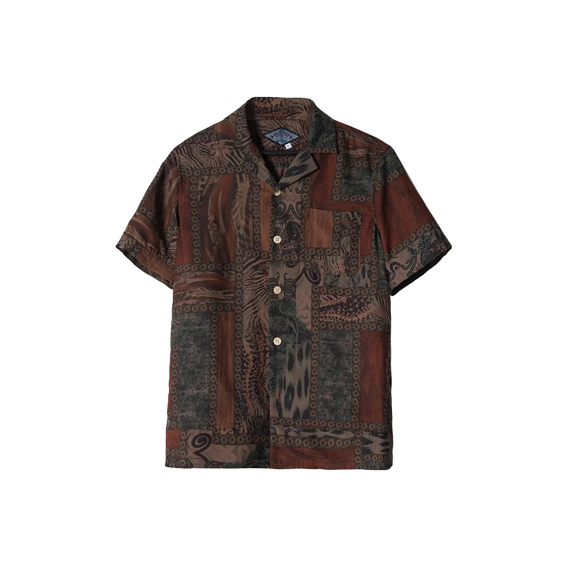 SOARIN YUPPIE Лето Рубашка Стандарт Мужская Черный Красный Цветочный