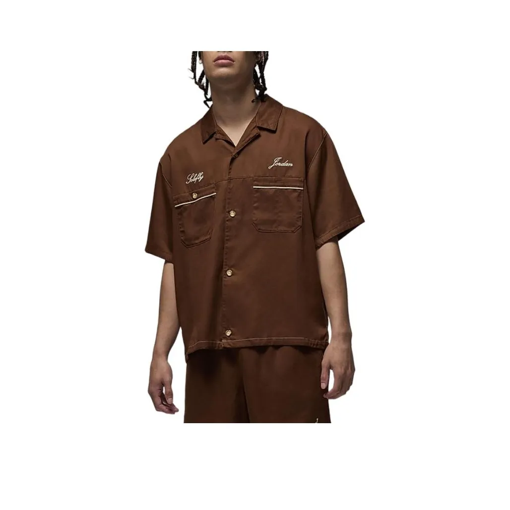 JORDAN Apparel Коричневые Мужские Рубашки