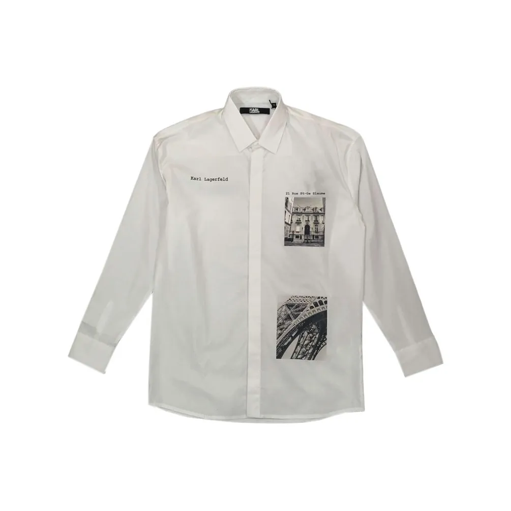 Karl Lagerfeld Рубашка Мужская Белая
