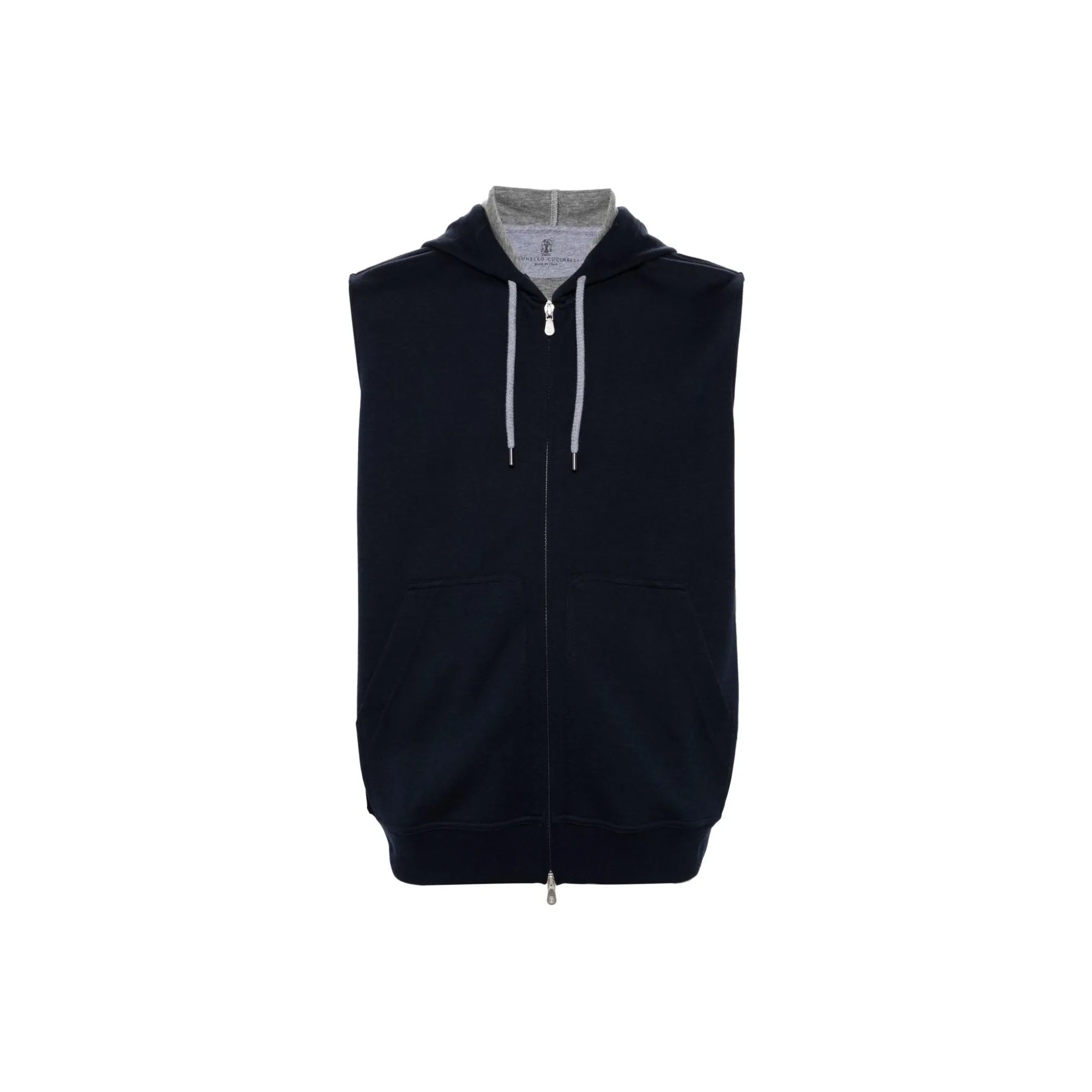 Brunello Cucinelli Drawstring Sleeveless Hoodie