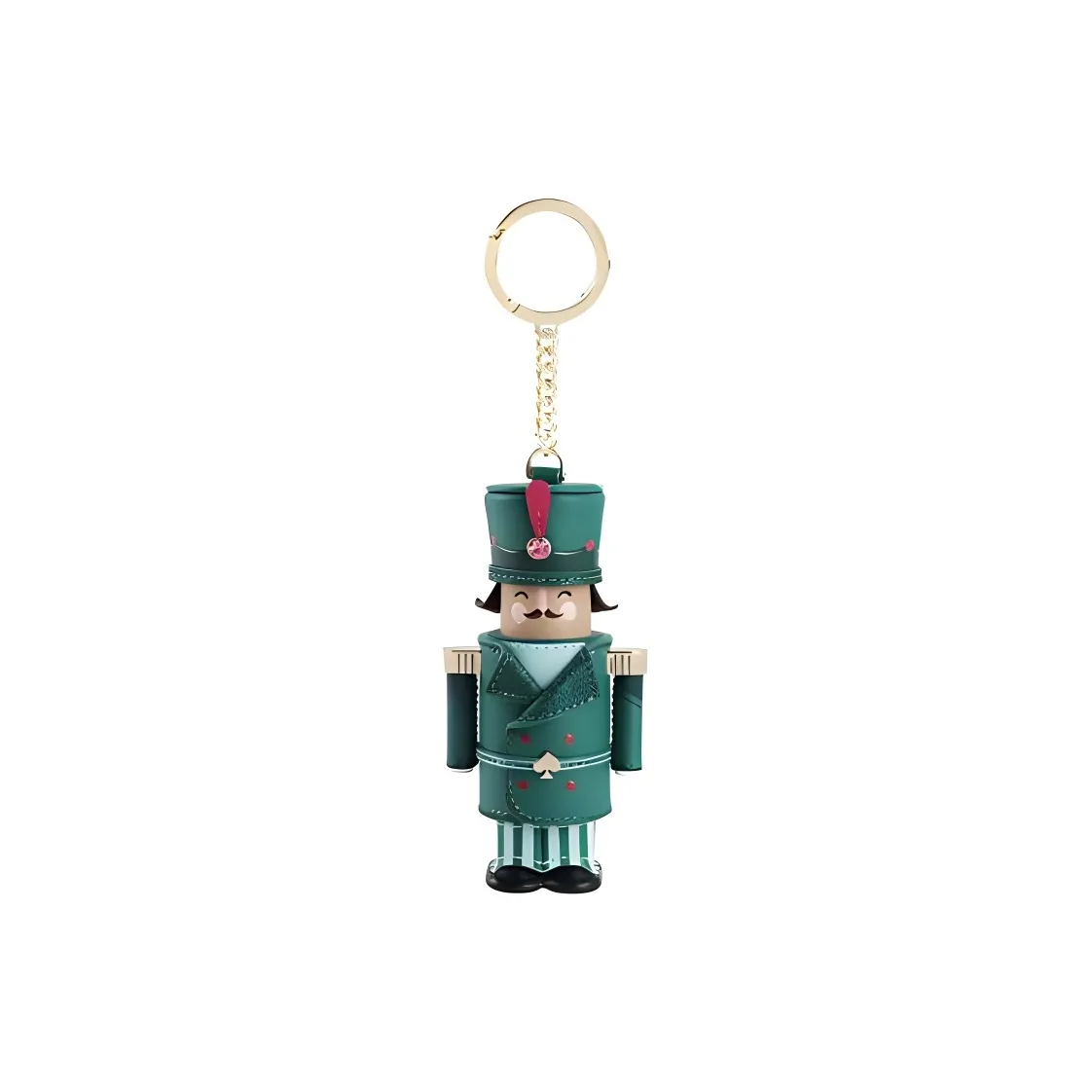 Kate Spade Cow Split Leather Bag Charm Bag Accessory Women's Green & Multicolor