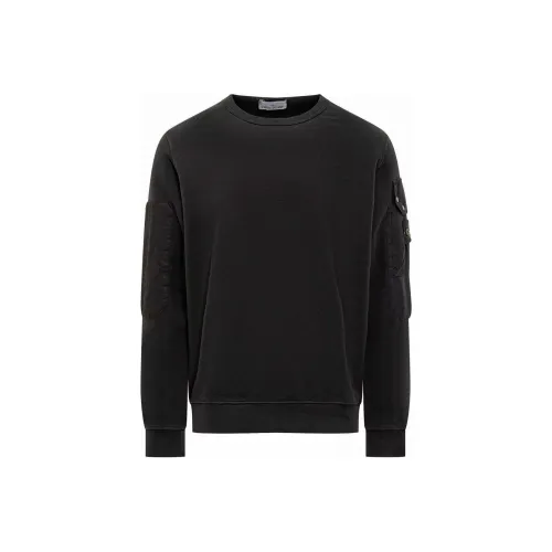 STONE ISLAND Черный Унисекс Свитшоты