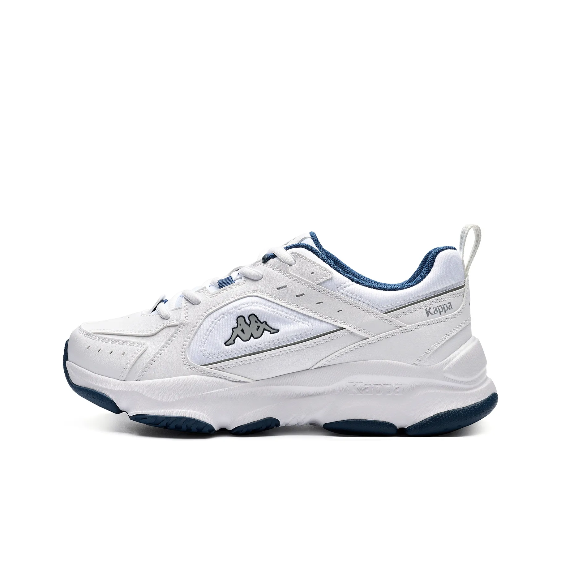 Kappa Proton No. 1 Back to Back Slip Resistant Abrasion Resistant Low top Chunky Sneakers Unisex White Blue