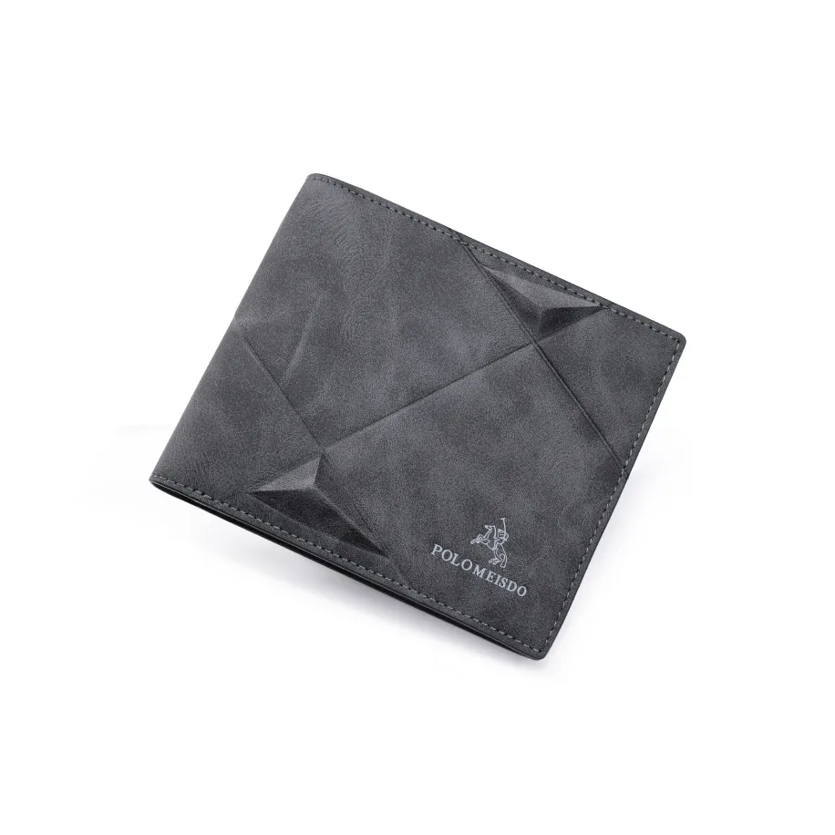POLOMEISDO Синтетическая кожа Классический Экстра Тонкий Практичный Кошелек Мужской Серый