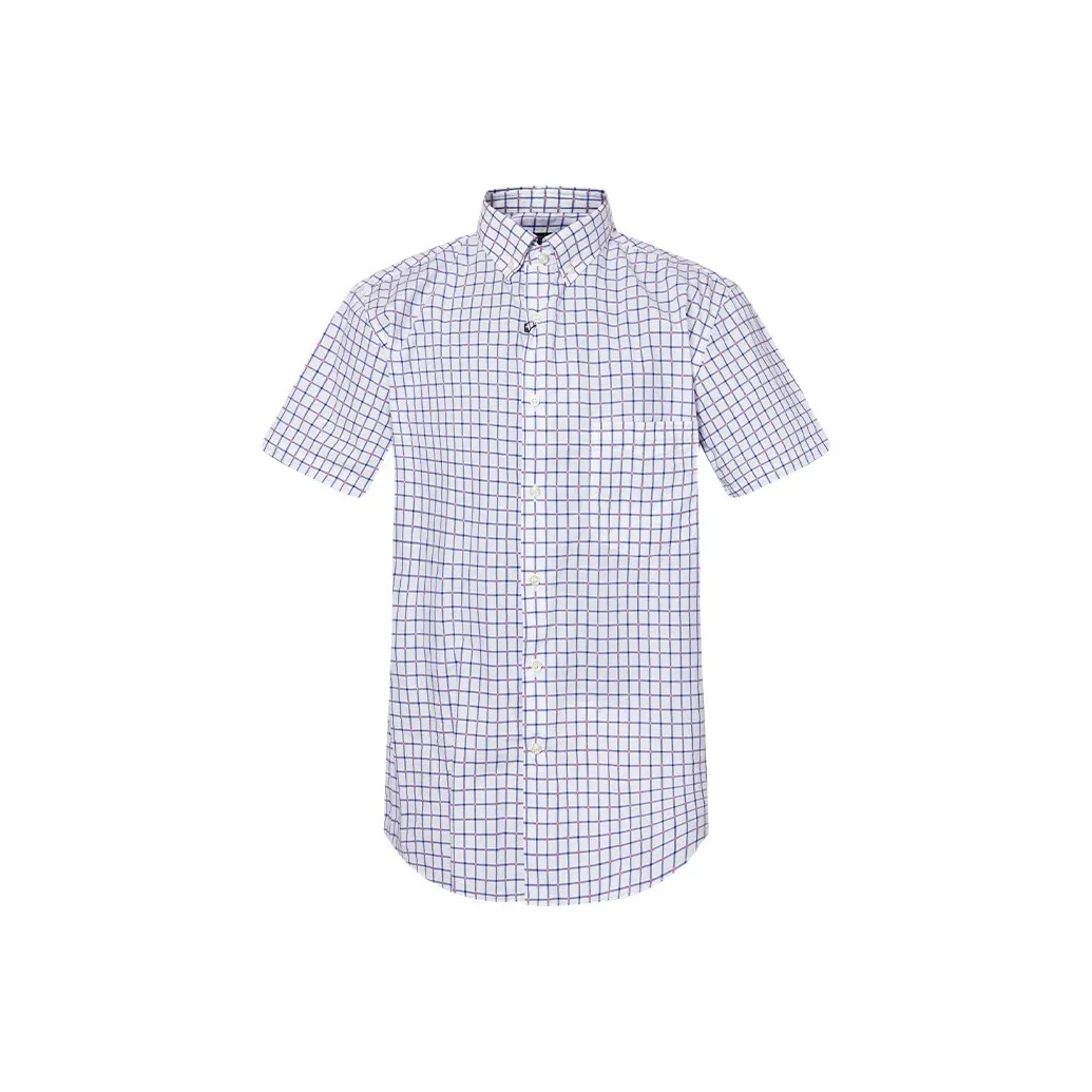 Paul Shark Yachting Рубашка Мужская Белая с Подкладочной тканью Синий и Фиолетовый Полосы