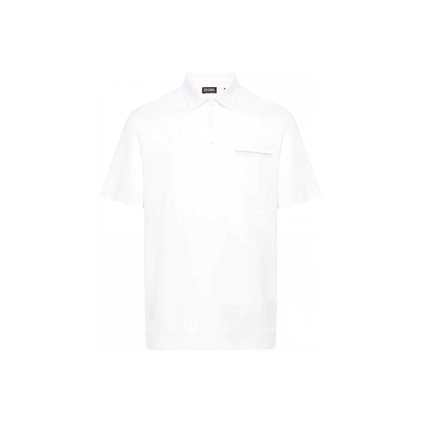 Zegna SS24 Поло Мужское Белое