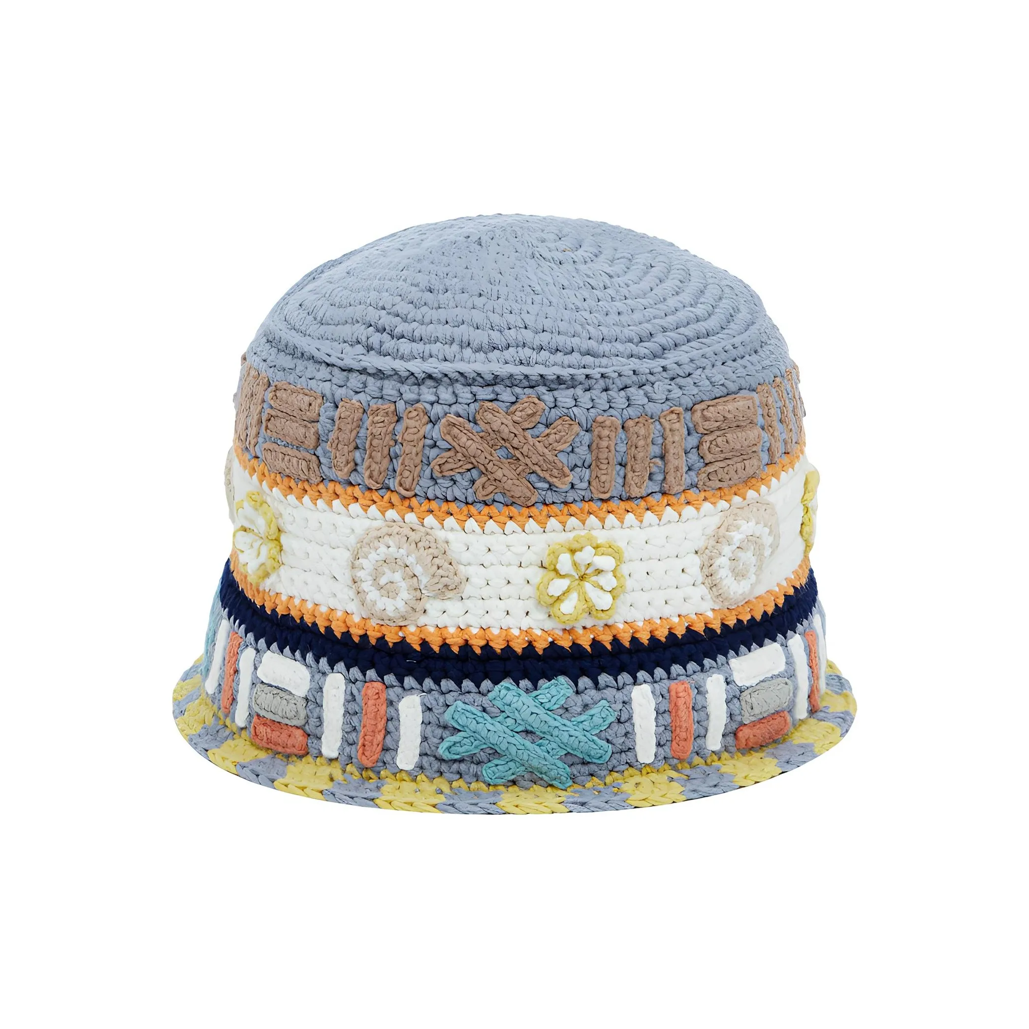 Подкладка хлопок акрил. Панамы унисекс синий коричневый