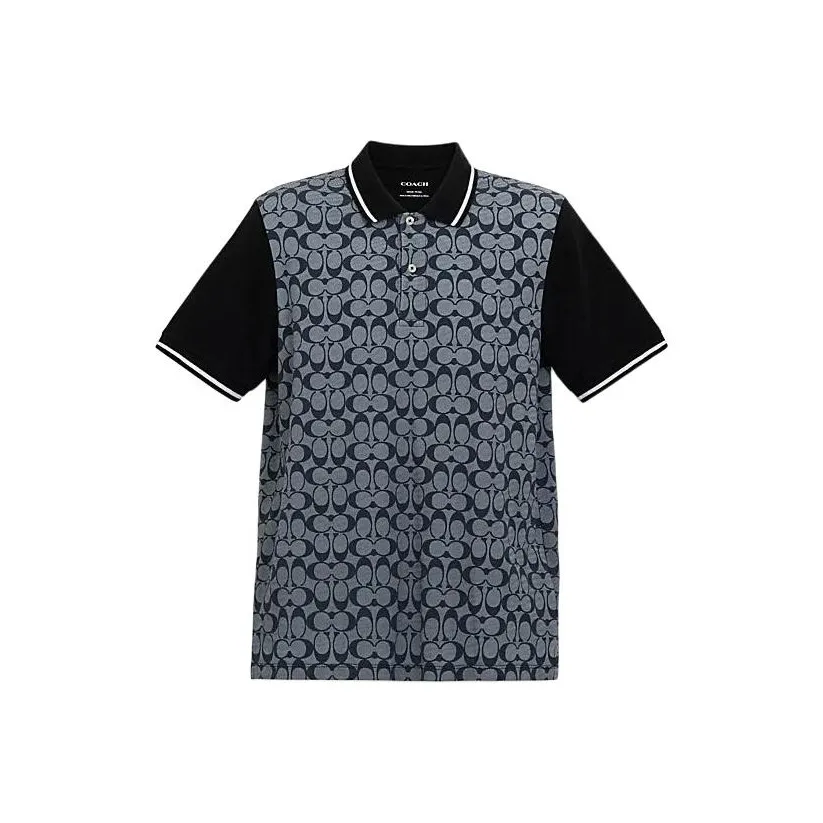 COACH SS24 Polo Shirt Men's Gray