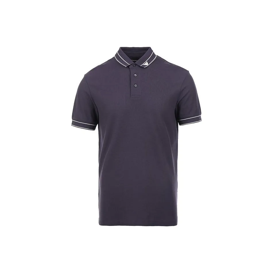 EMPORIO ARMANI SS24 Polo Shirt Men's Dark Purple