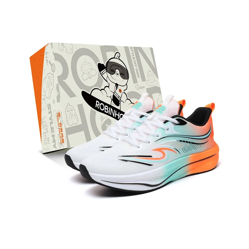 ROBINHOOD Cushioning, Slip Resistant, Abrasion Resistant, Impact Resistant, Rebound Low Top Casual Shoes Men
s Box
