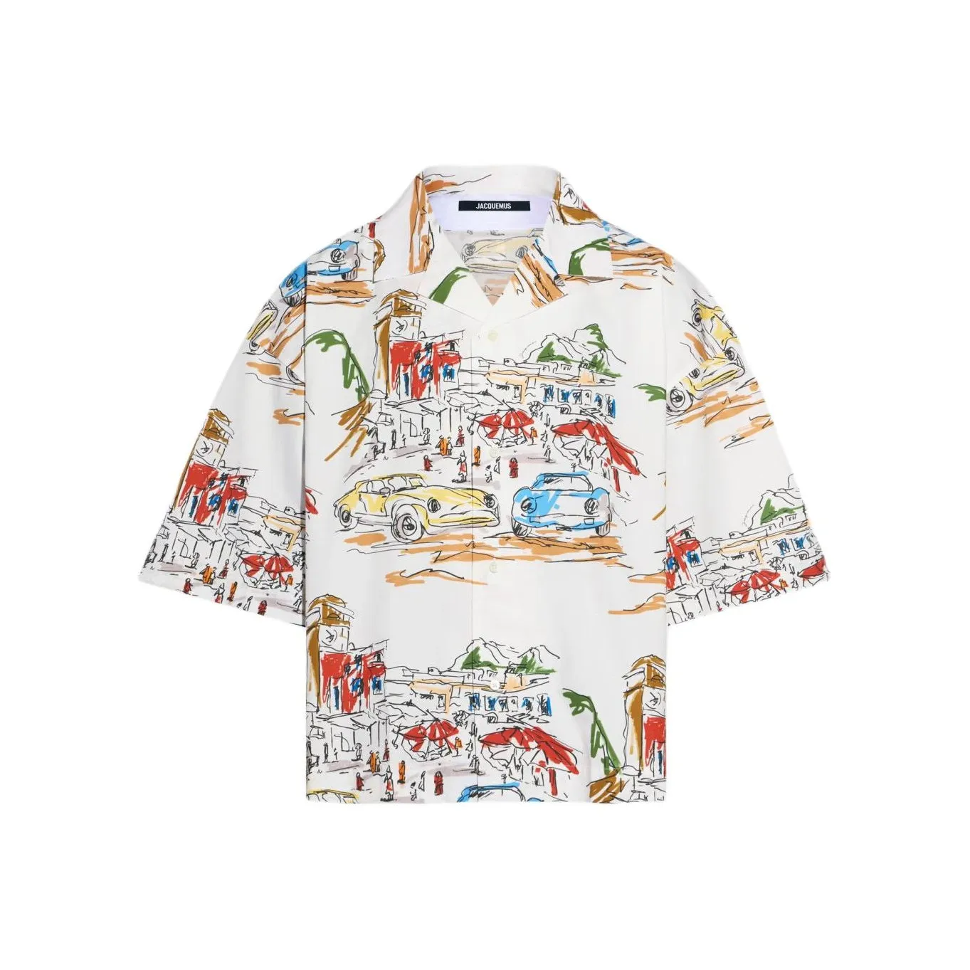 Jacquemus Capri Cars Oversized Bowling Shirt