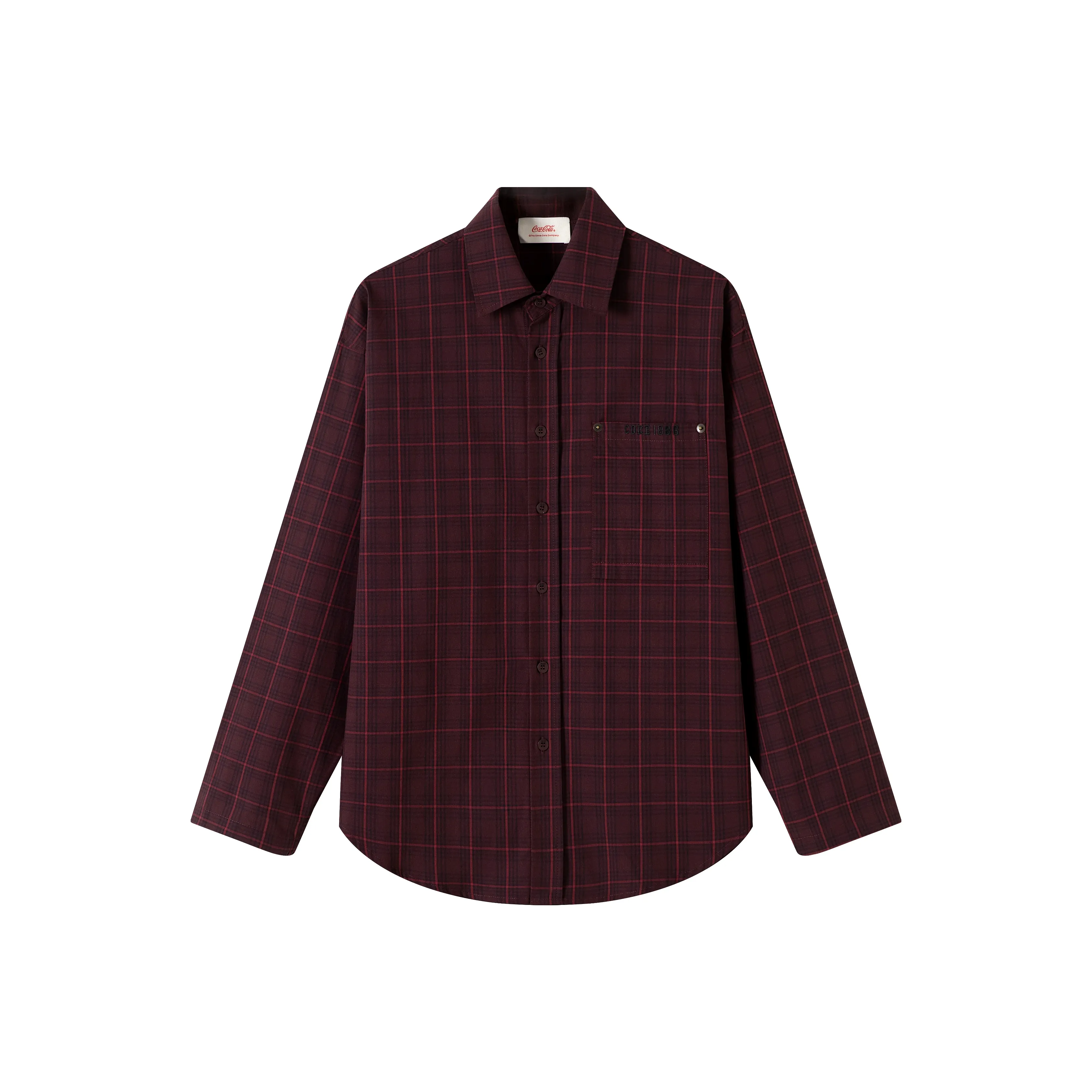 Coke Рубашка Унисекс Каштановый Коричневый