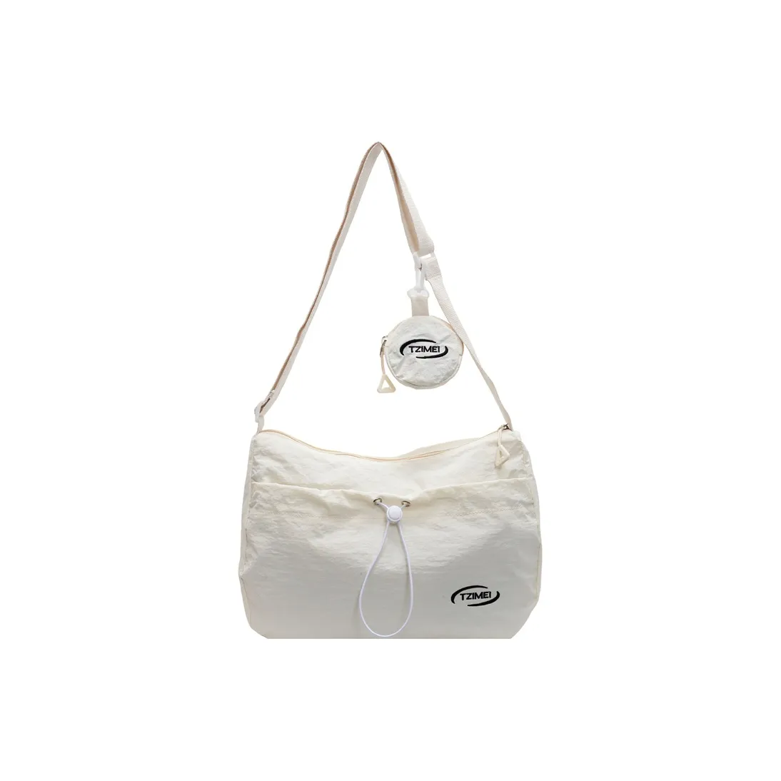 Single Warehouse Промытый Ткань Сумка через плечо Стандартная Женская Экрю Синий Розовый Желтый Черный