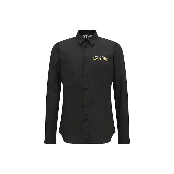 VERSACE JEANS COUTURE Мужские Черные Рубашки