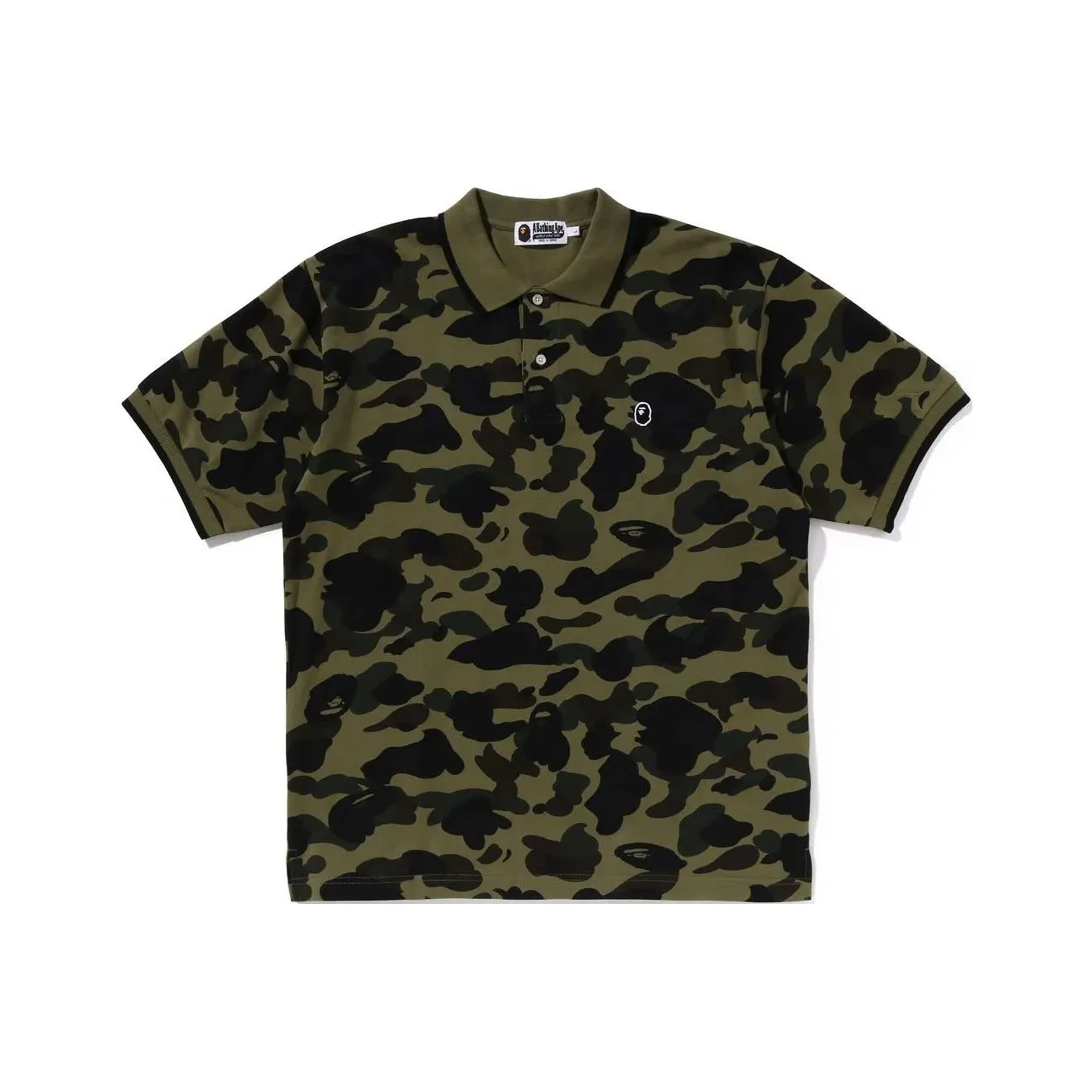 A BATHING APE SS24 Поло Унисекс Зеленый