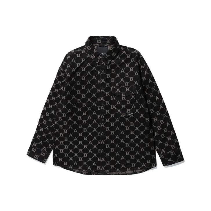 ABLE JEANS Рубашка Унисекс Вымытый Винтаж Черный