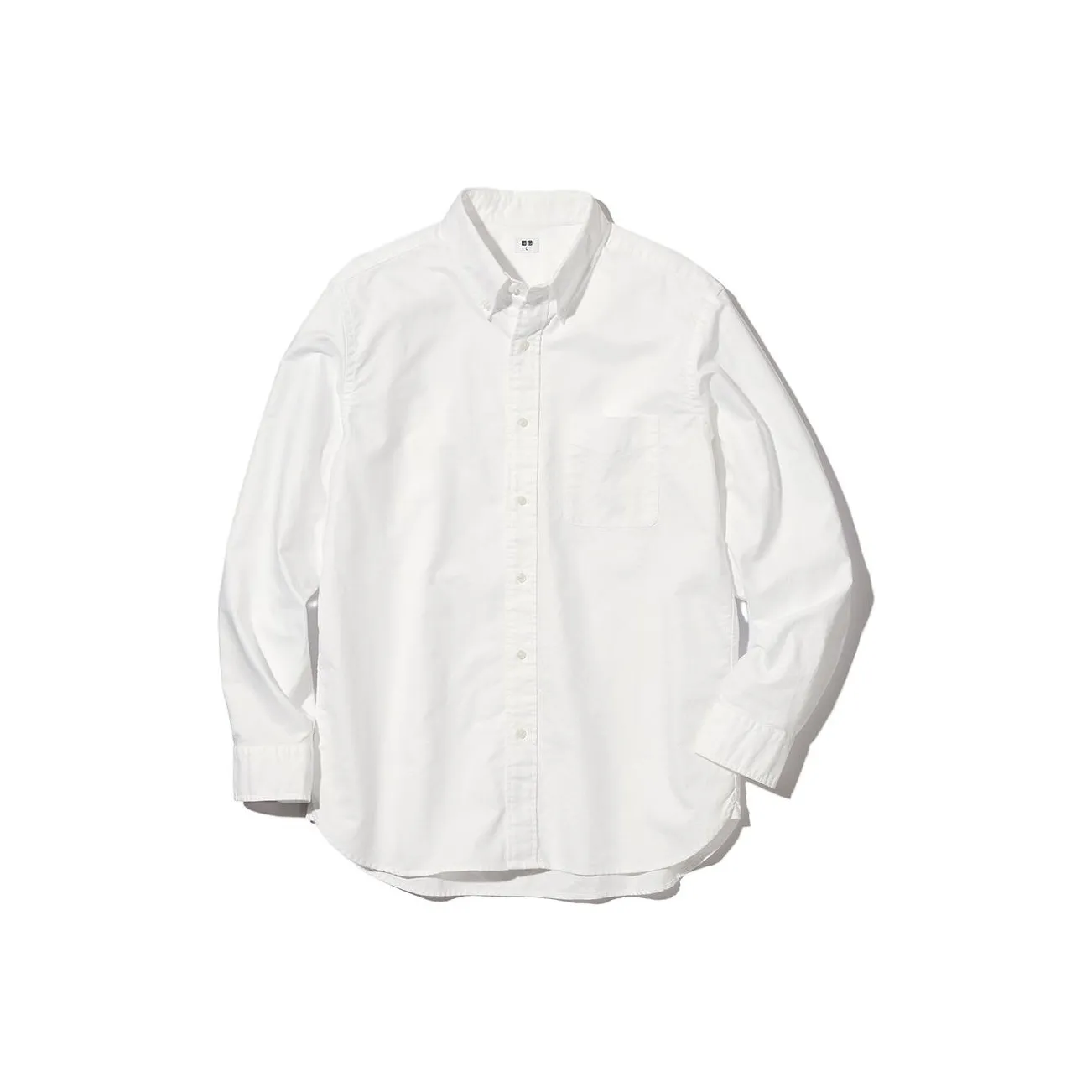 UNIQLO Сливочный Унисекс Рубашки