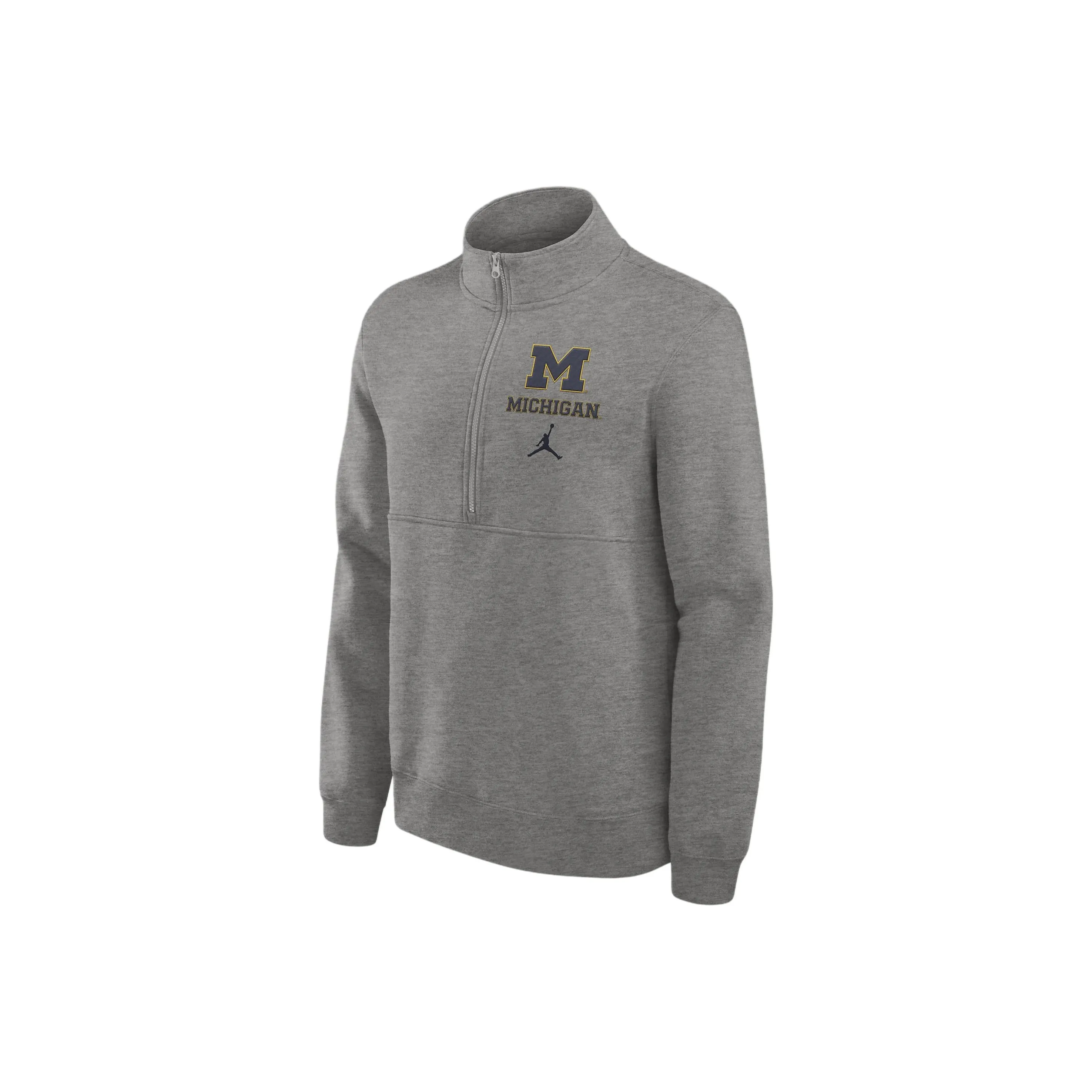 JORDAN Michigan Wolverines Primetime Club Men's JORDAN College 1/2 Zip Crew