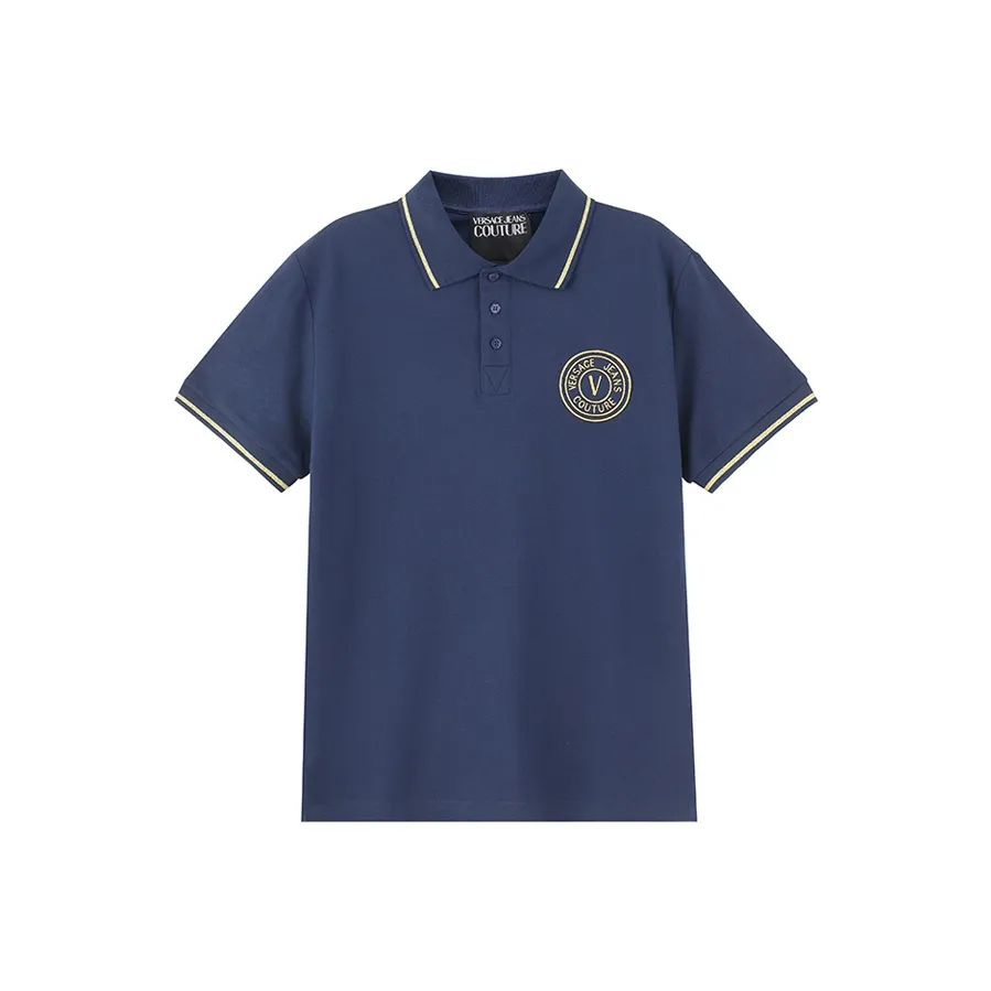 VERSACE JEANS COUTURE Logo Embroidered Polo Shirt