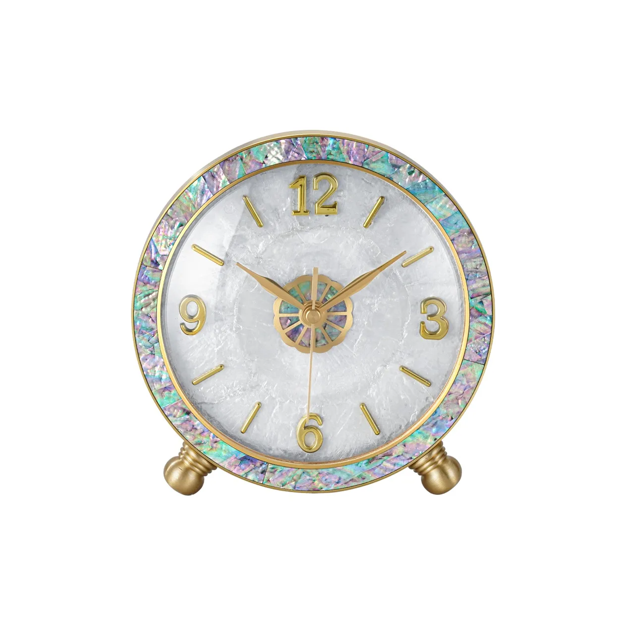 HENSE Кварцевый механизм металлические настольные часы унисекс белый циферблат модель HD1028