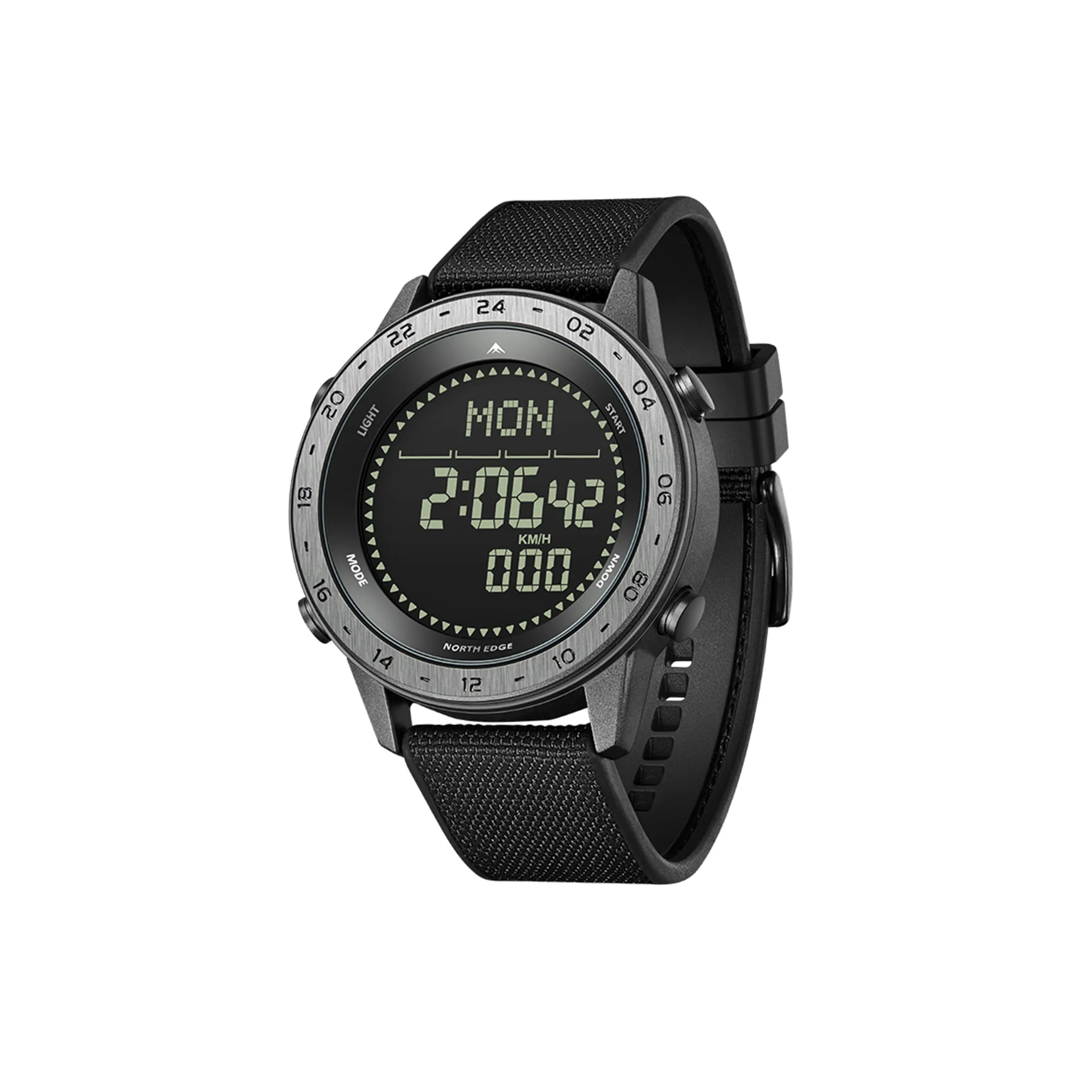 NORTH EDGE TANK DE Электронные Механические Часы Нейлоновый Ремешок Унисекс Черный Циферблат