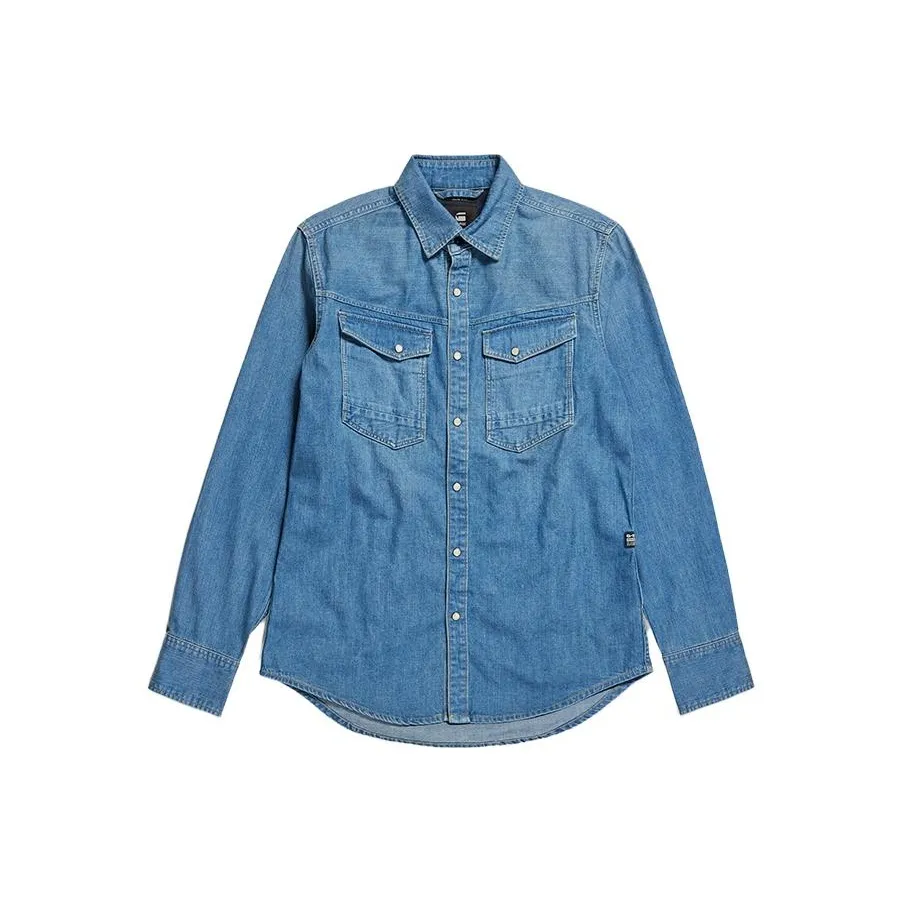 G STAR RAW Shirts Men's Faded Cricket Blue