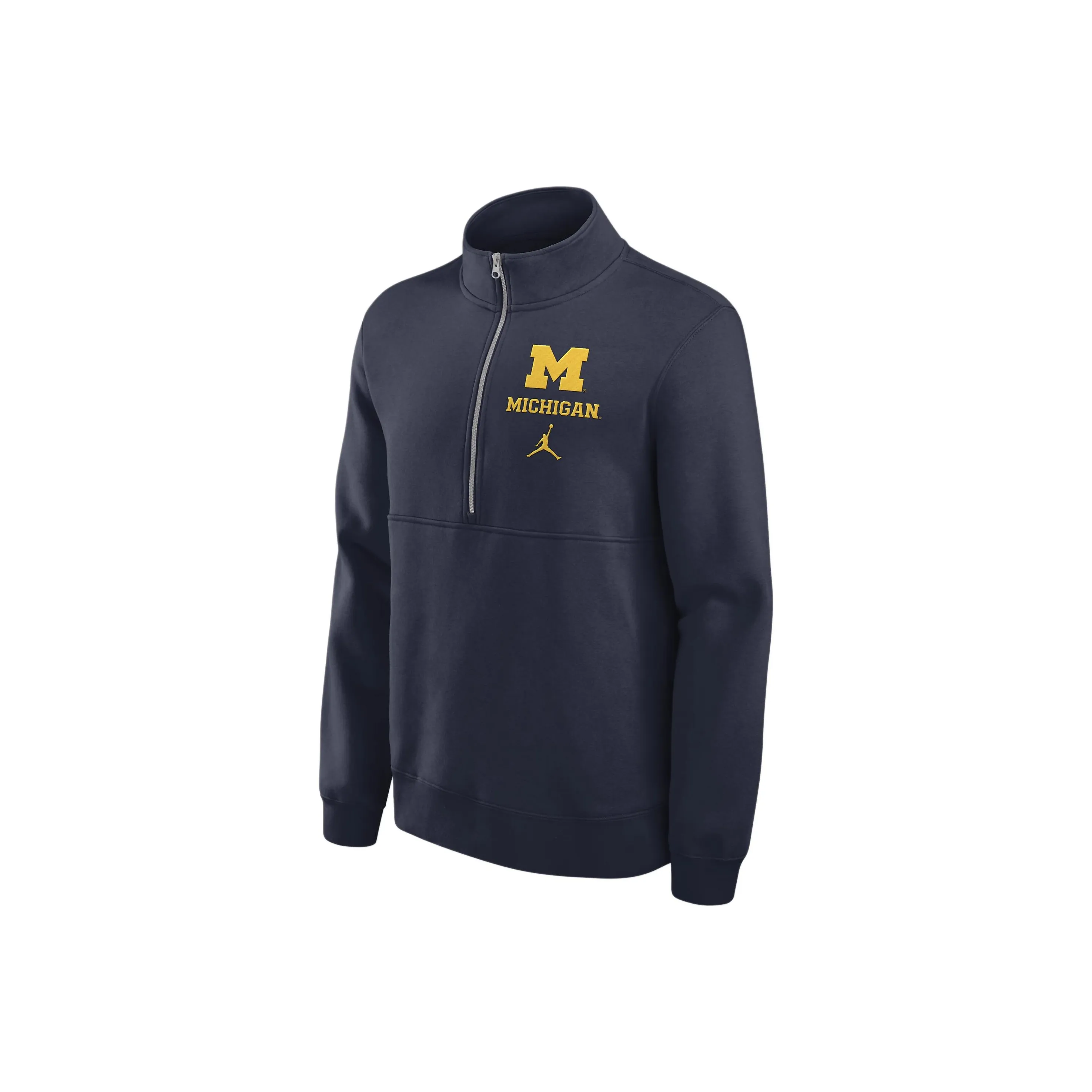 JORDAN Michigan Wolverines Primetime Club Men's JORDAN College 1/2 Zip Crew