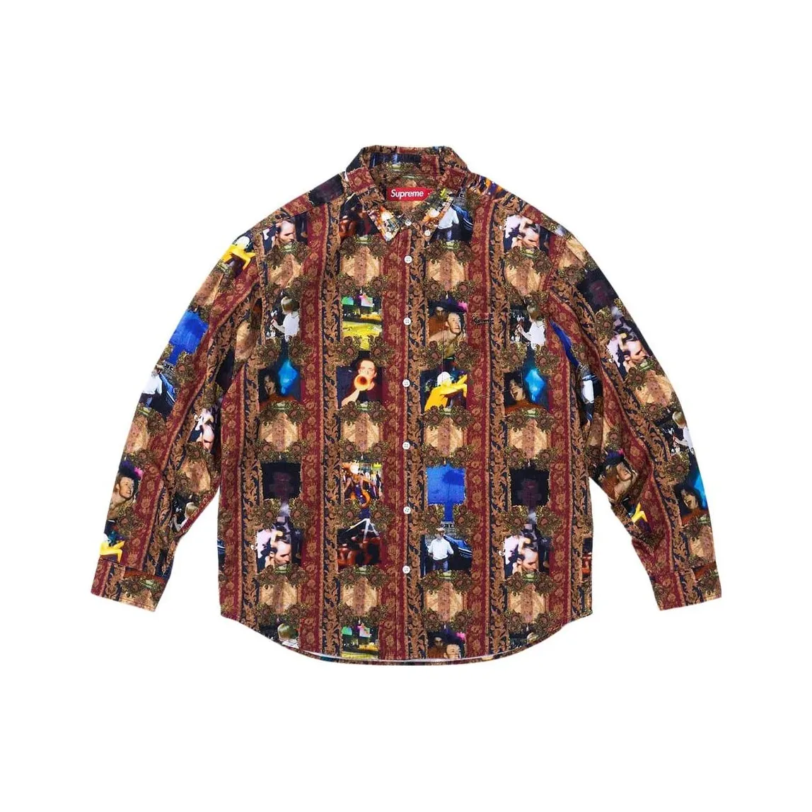 Supreme Mark Leckey Hardcore Printed Corduroy Shirt