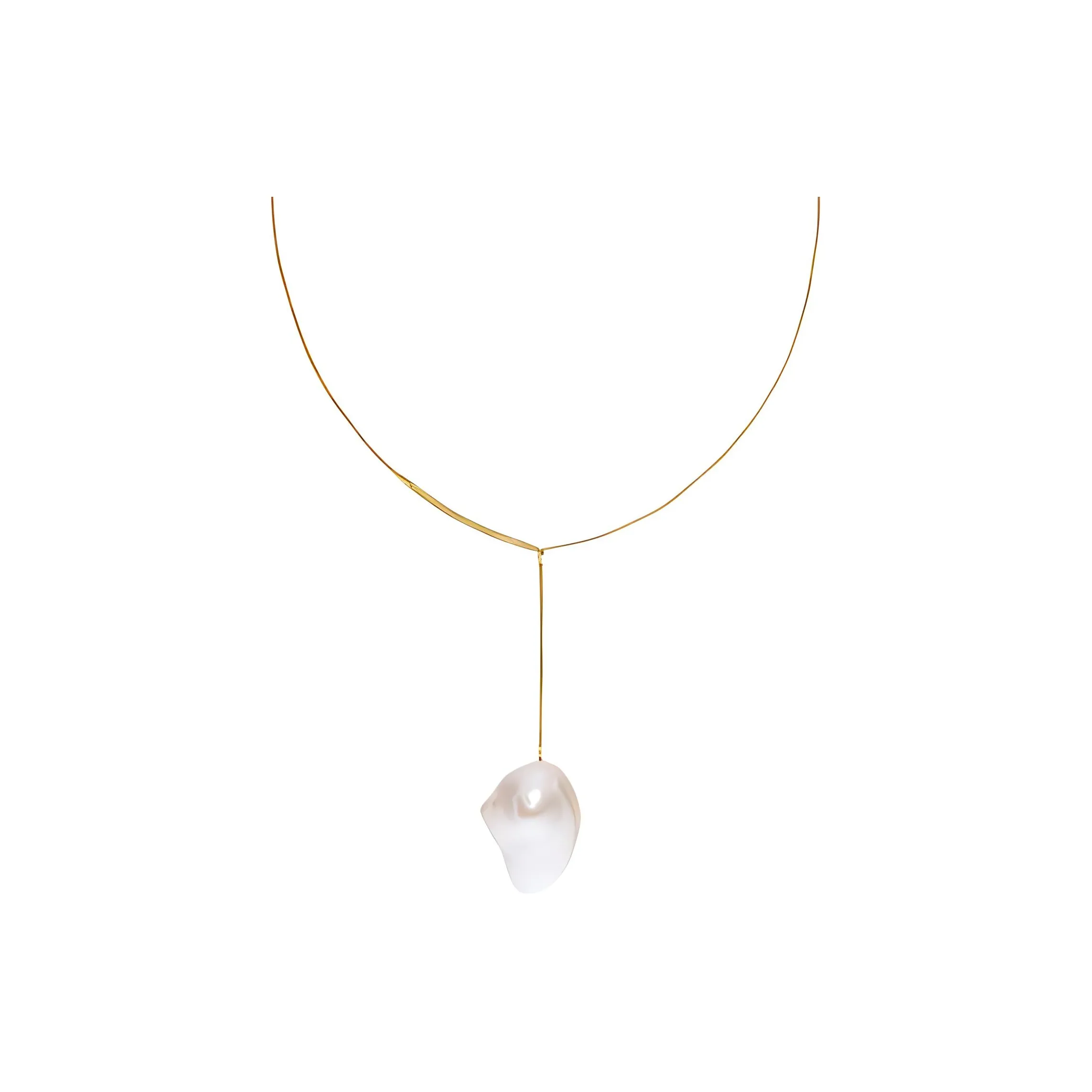 Sophie Bille Brahe 14kt Gold Sirene Pearl Pendant Necklace