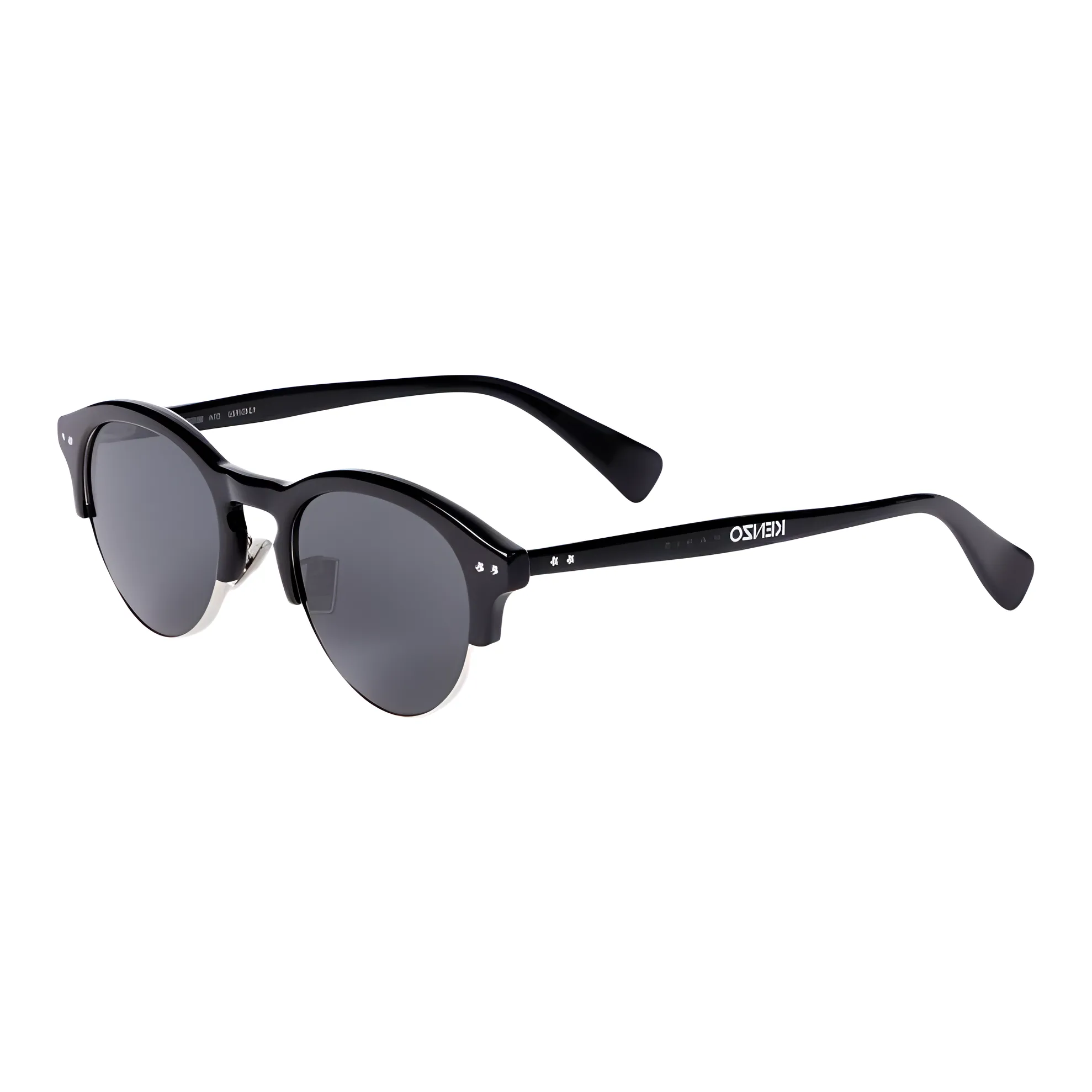 KENZO Metal Acetate Oval Sunglasses Unisex Black