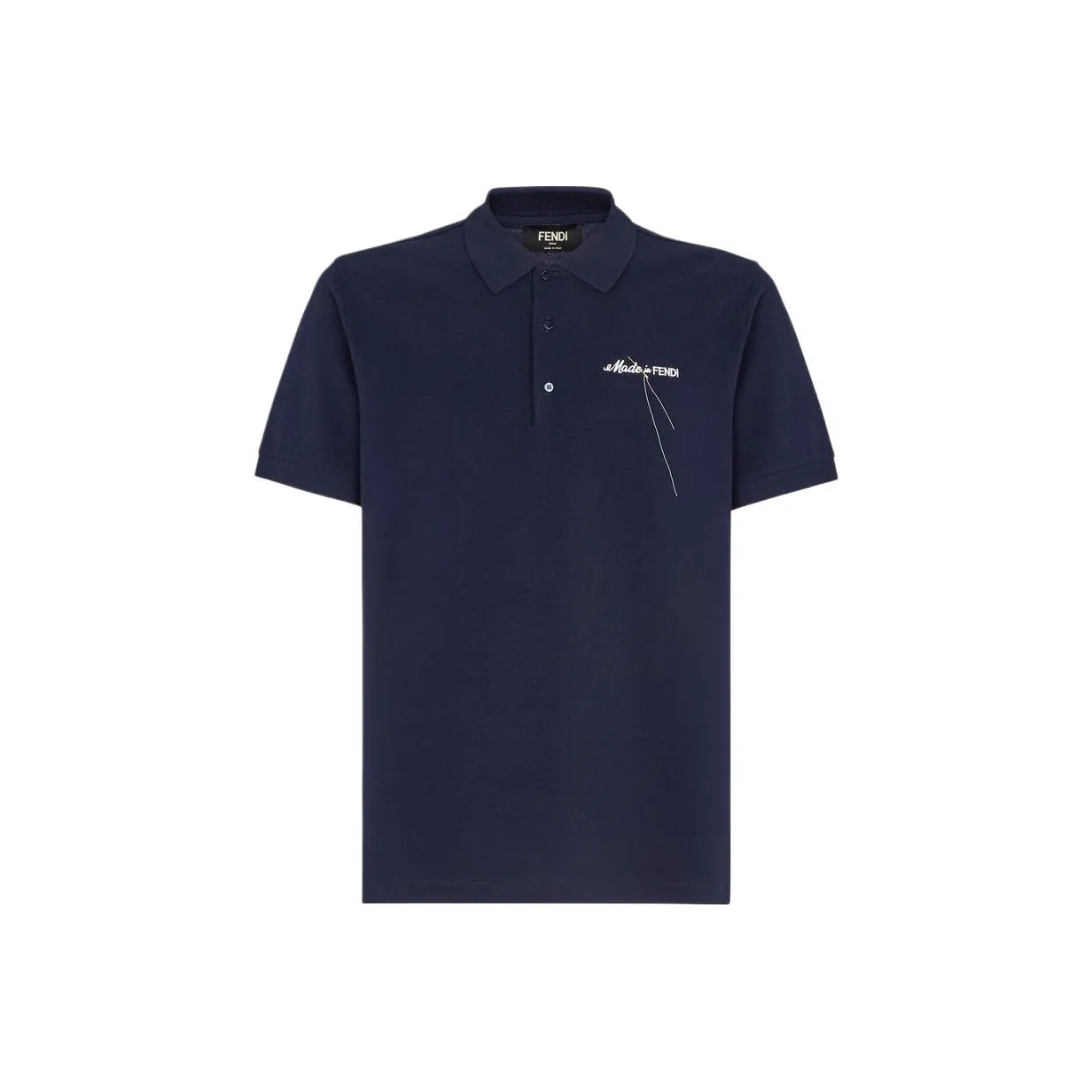 FENDI Logo Embroidered Short Sleeved Polo Shirt