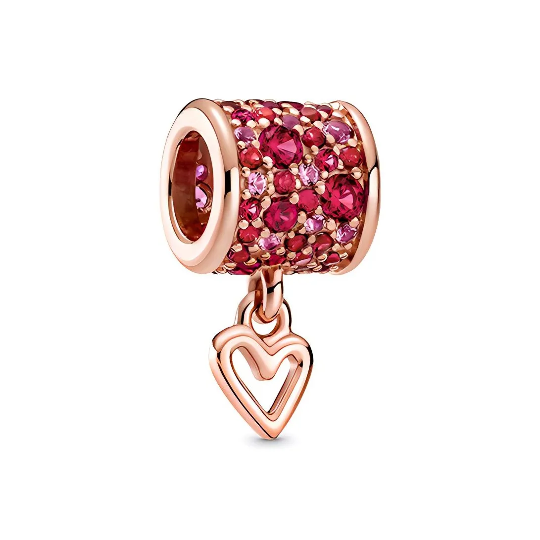 Pandora Charms / Pendants Women's Rose Red