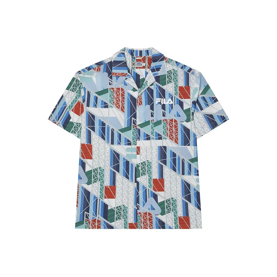 FILA x PENGPIDUZHONGXINLIANMING Рубашка Мужская с принтом по всей поверхности