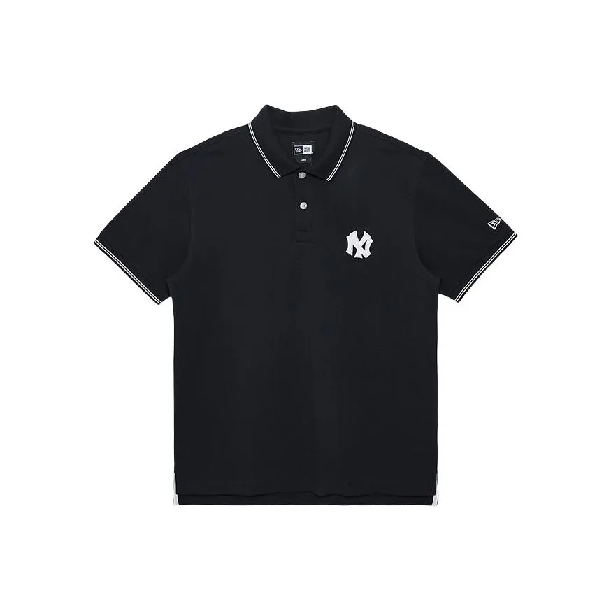 New Era Черное унисекс-поло