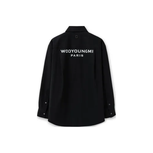 WOOYOUNGMI Черные Мужские Рубашки