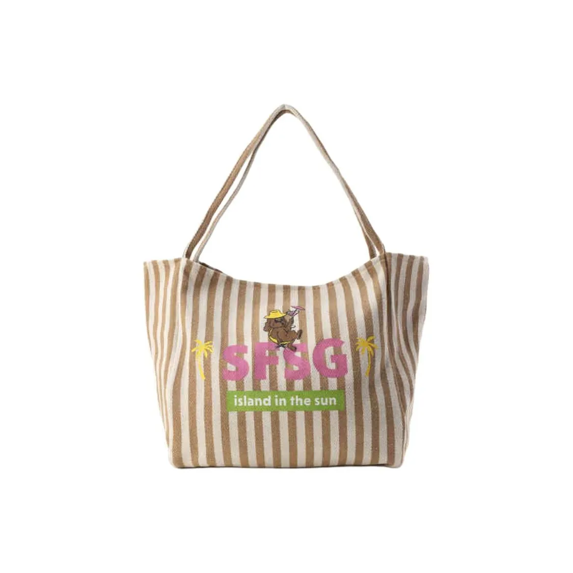 SFSG Canvas Bag Shoulder Bag Large Women's Khaki SFSG Холщовая сумка плечевая сумка большая женская хаки