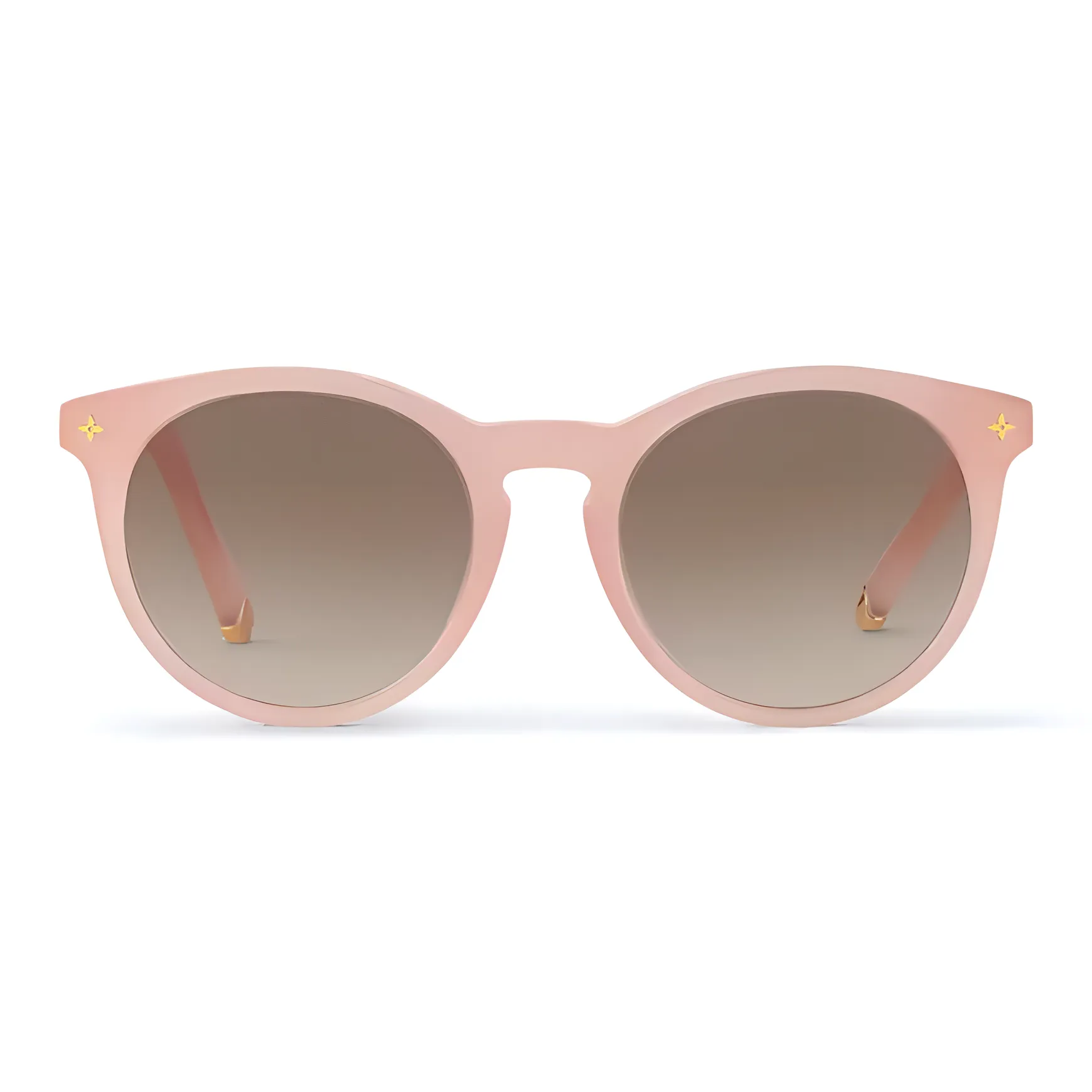 LOUIS VUITTON Metal Acetate Irregular Shape Sunglasses Women's Pink