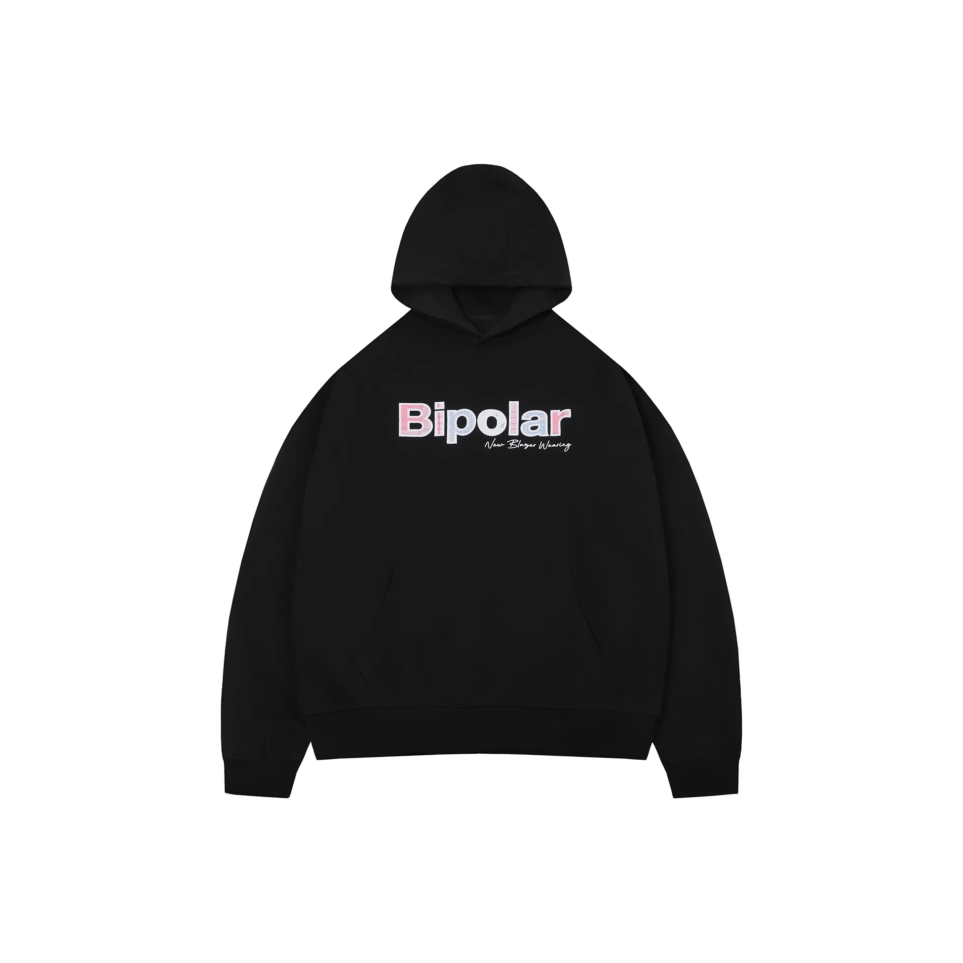 BIPOLAR Hoodie Unisex Light Heather Gray Black Apricot