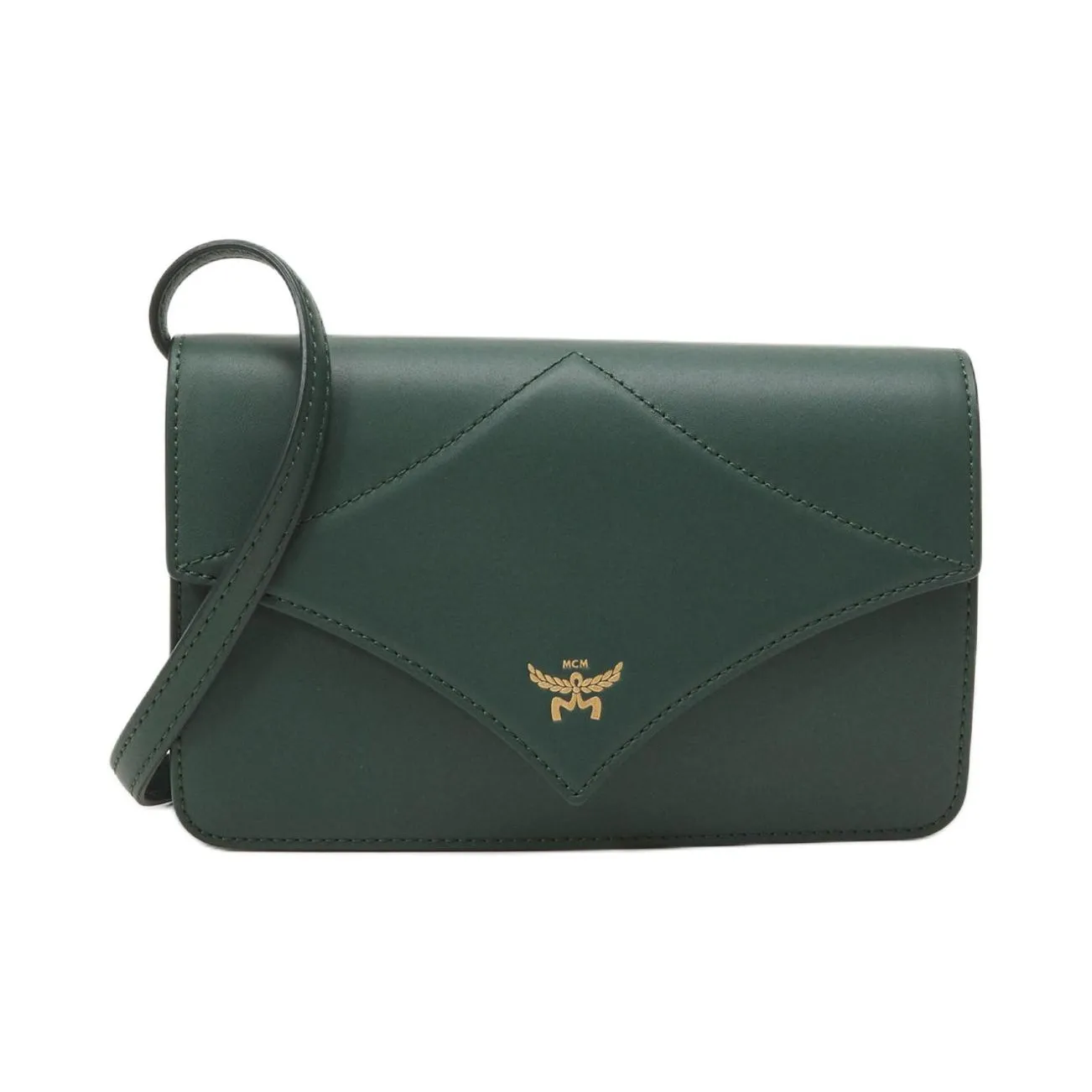 MCM Коровья кожа Конверт Сумка Сумка через плечо Сумка для женщин Зеленый